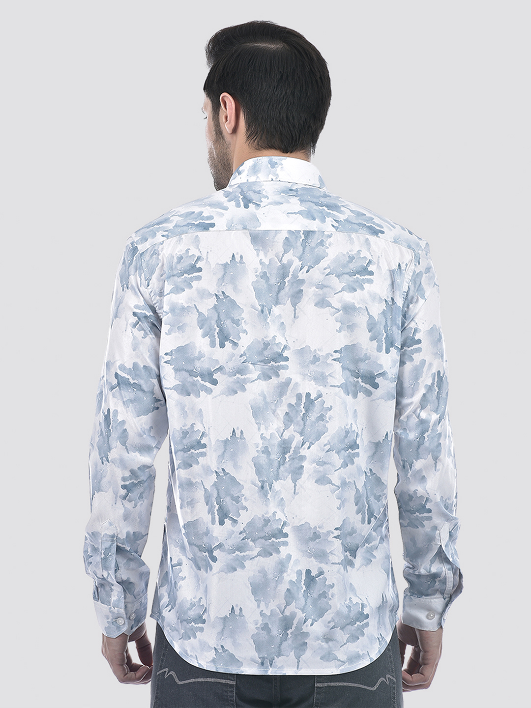 Numero Uno Men Abstract Blue Shirt